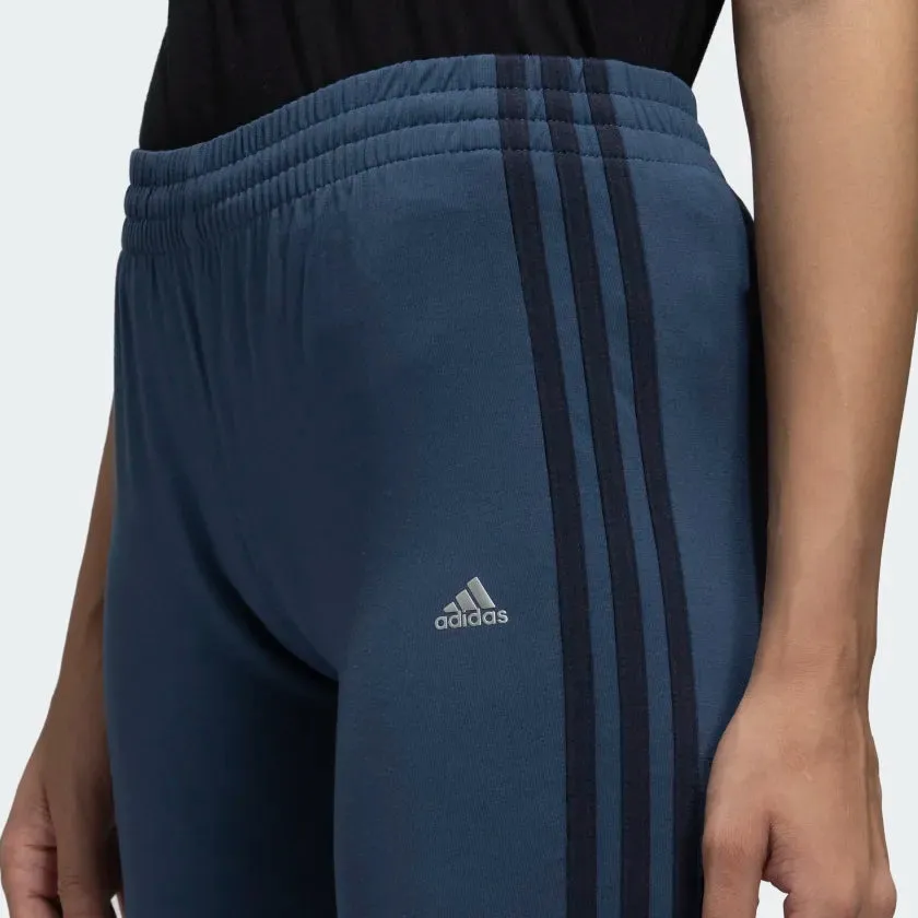 Adidas Women Black 3 Stripes Yoga Track Pants