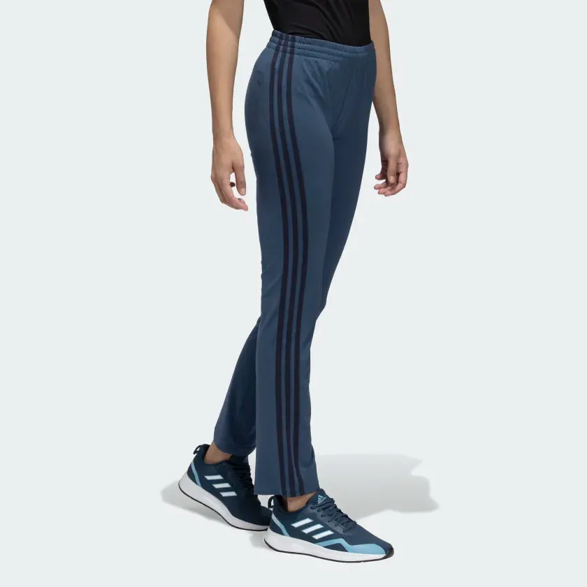 Adidas Women Black 3 Stripes Yoga Track Pants