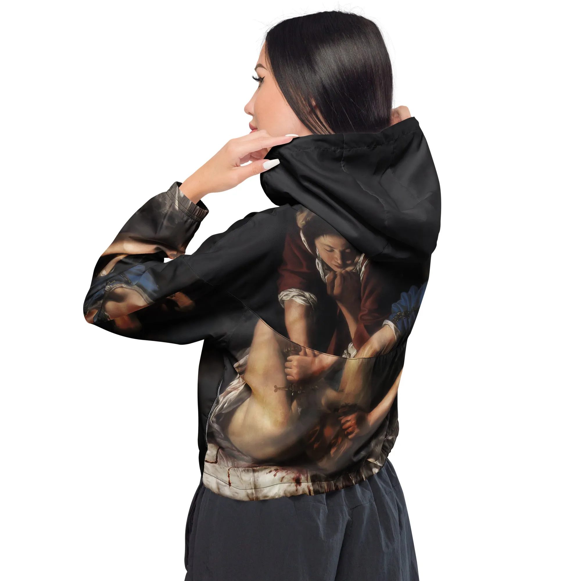 Artemisia Gentileschi Judith Beheading Holofernes cropped windbreaker