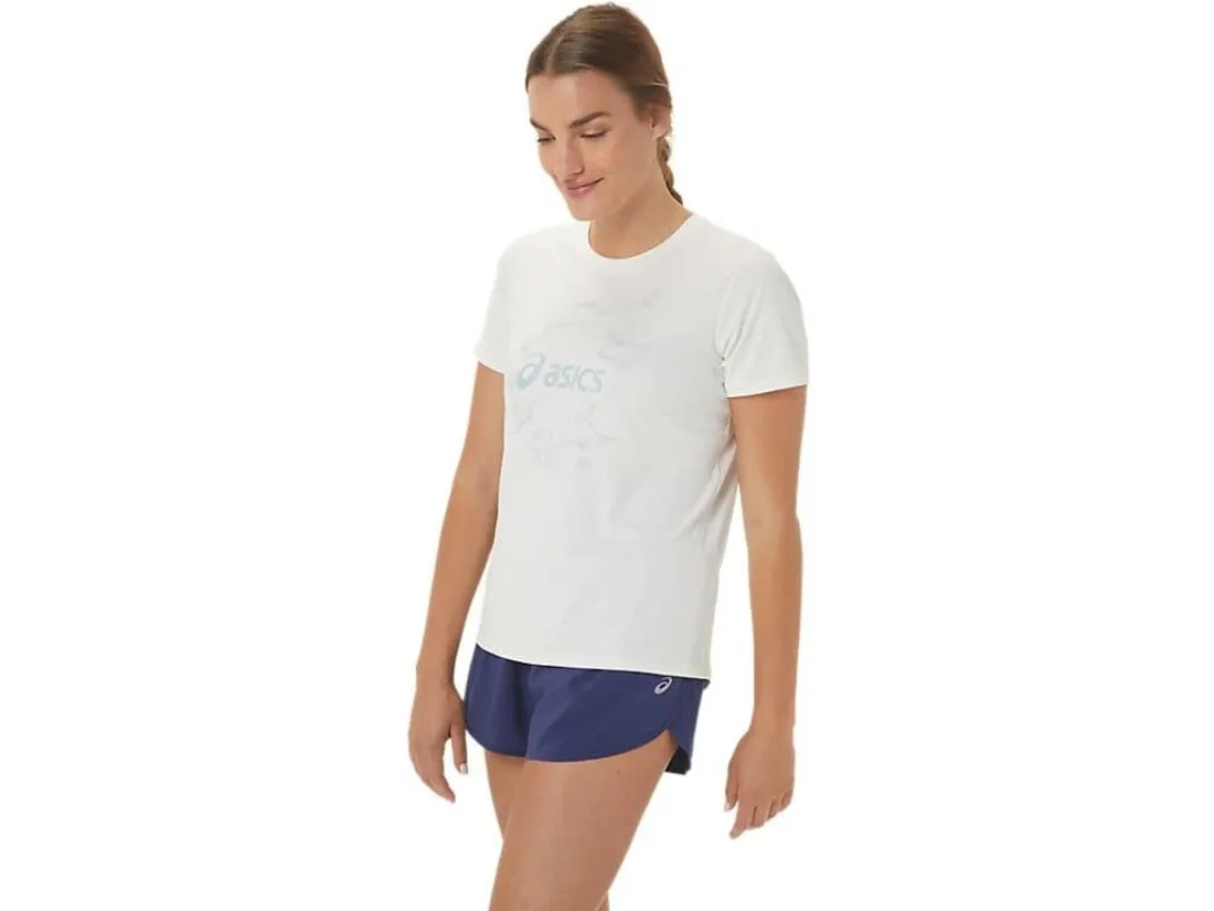 ASICS NAGINO GRAPHIC WOMEN'S TOPS WHITE