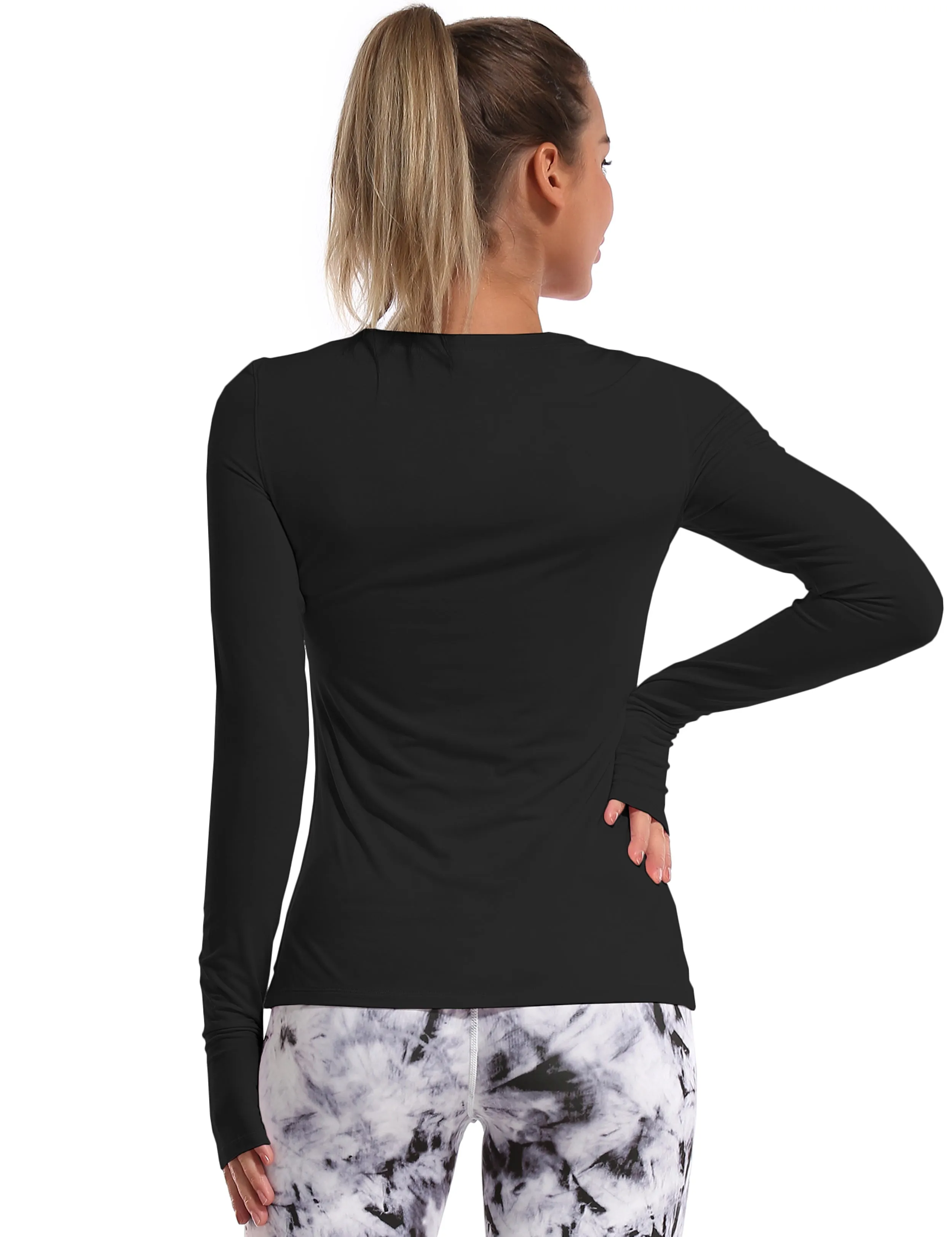 Athlete Long Sleeve Tops black_Running