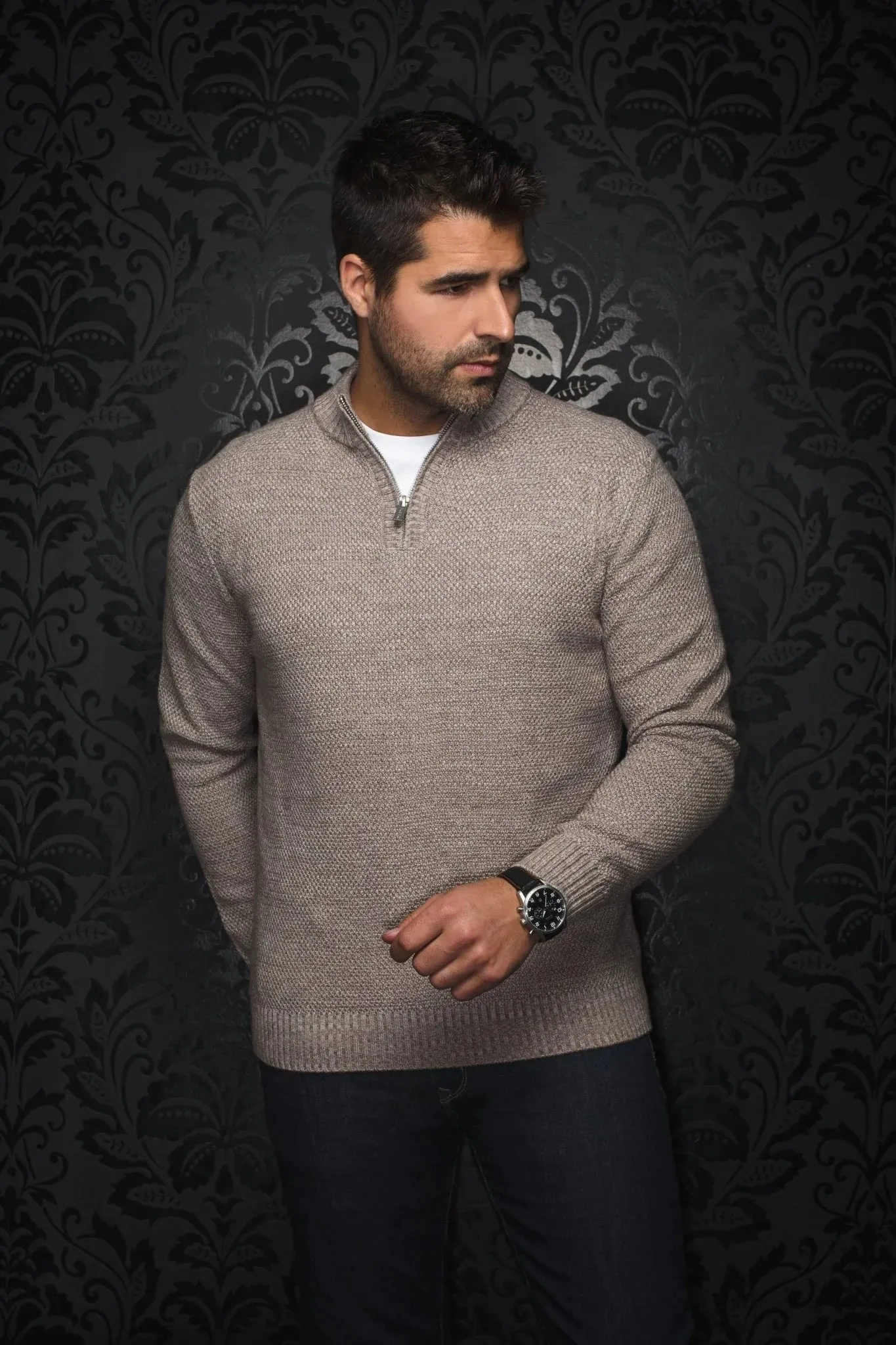 Au Noir VOGAR Quarter Zip Sweater