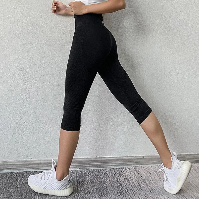 BINAND Tights Woman Sports Fitness Yoga Pants Workout Gym Leggings Sport Women Fitness Seamless Sport Leggings Capris 3/4 Pants