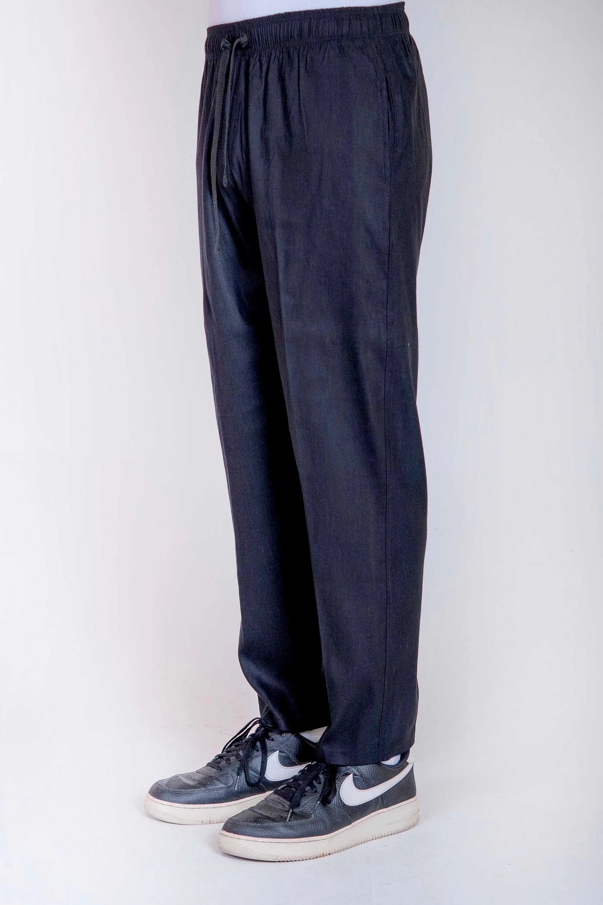 Black Irish Cotton Trousers