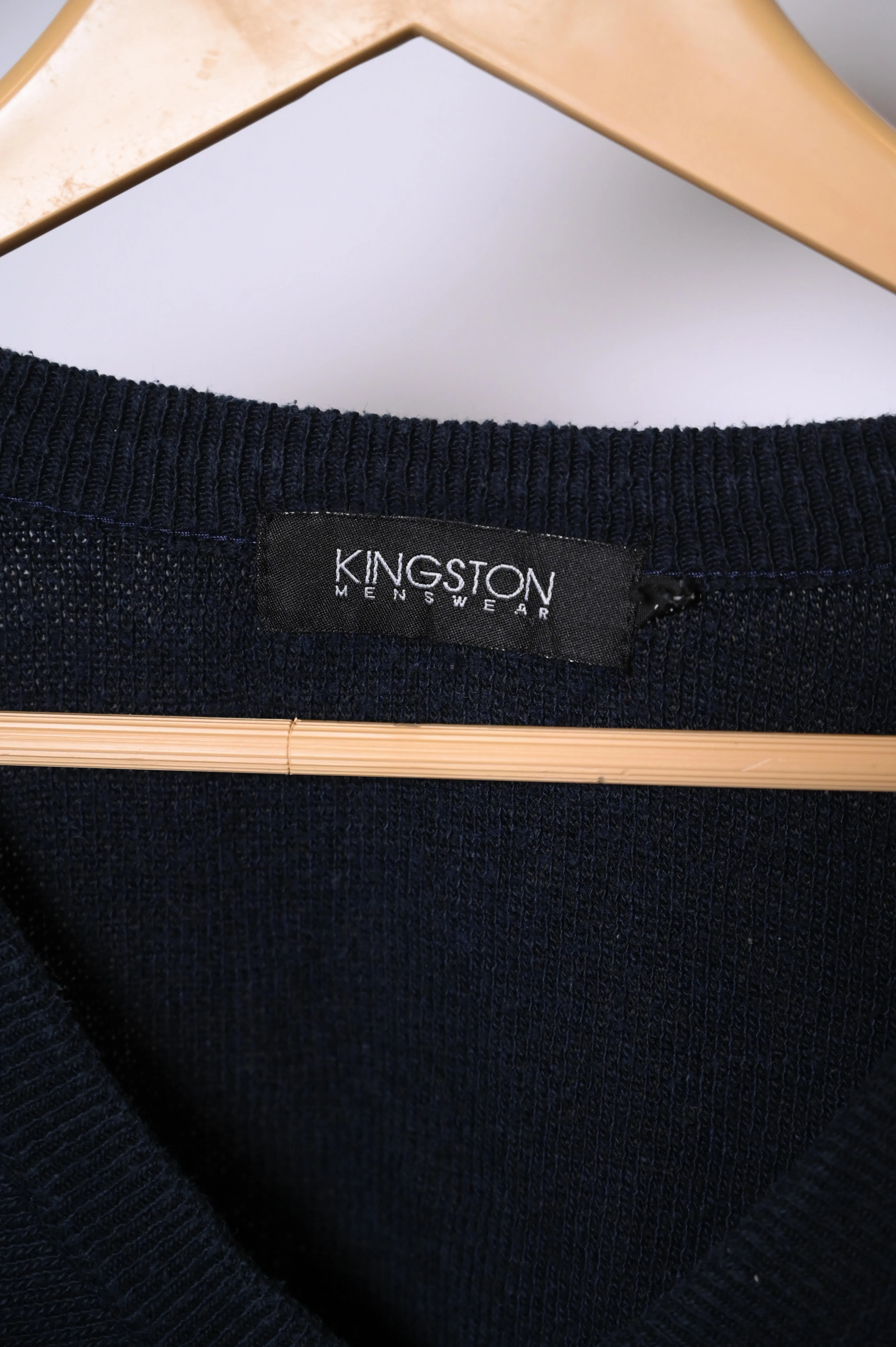 Blue Kingston Large Sweater (Orange & Blue Line in Front)