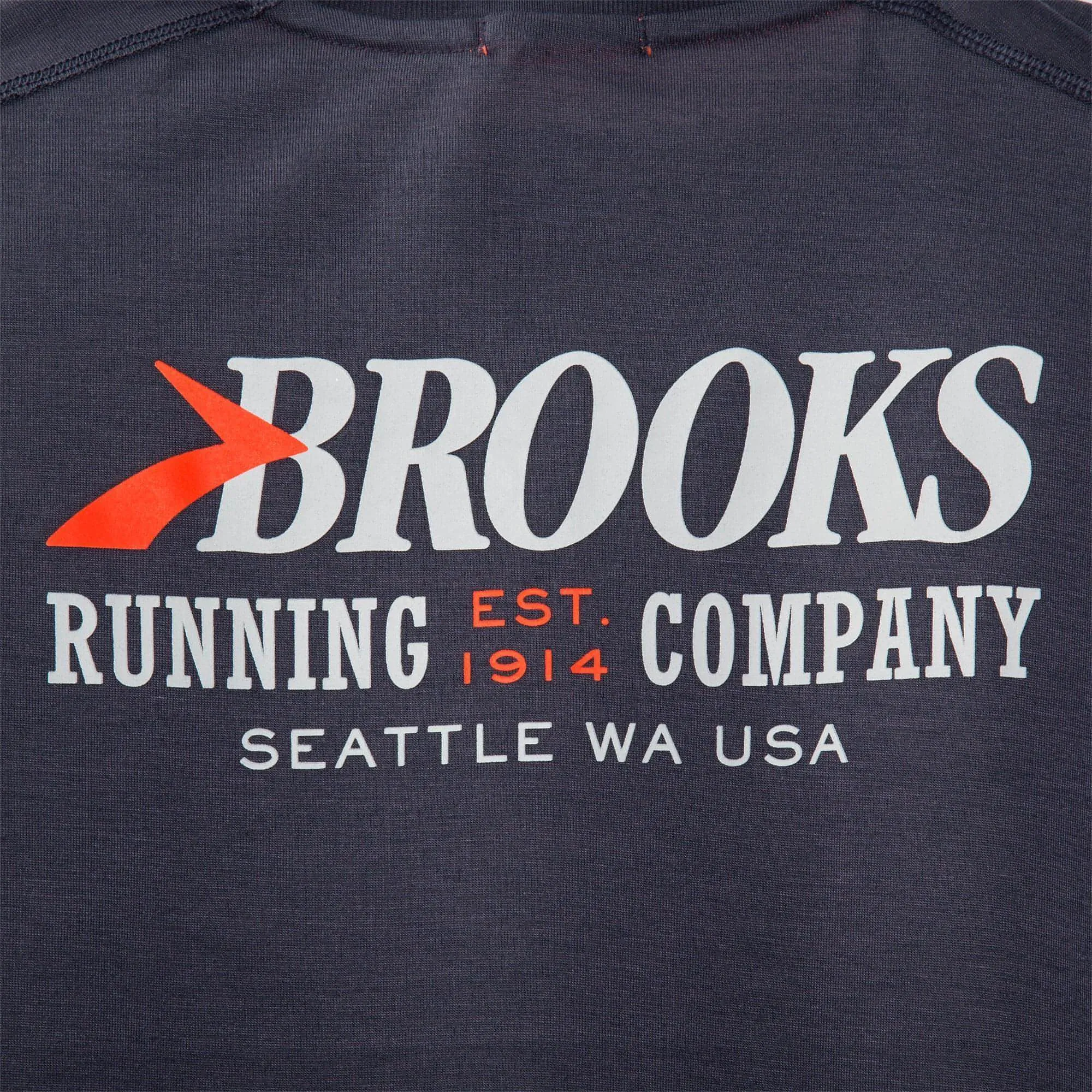 Brooks Distance Graphic Long Sleeve Mens Running Top - Grey