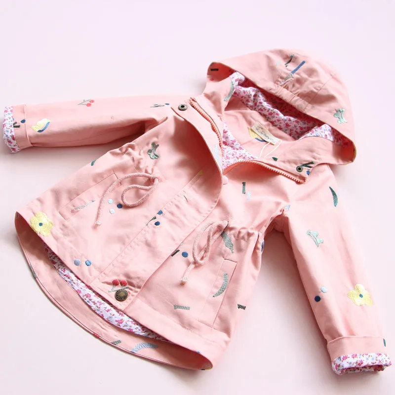 Children's Embroidered Windbreaker Jacket