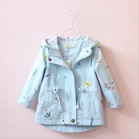 Children's Embroidered Windbreaker Jacket