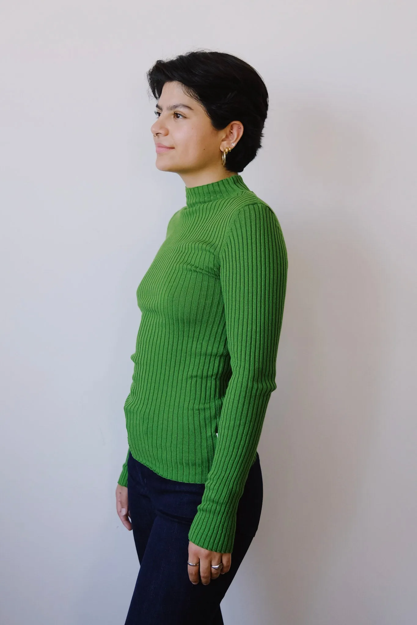 cotton longsleeve - alaania - ivy green