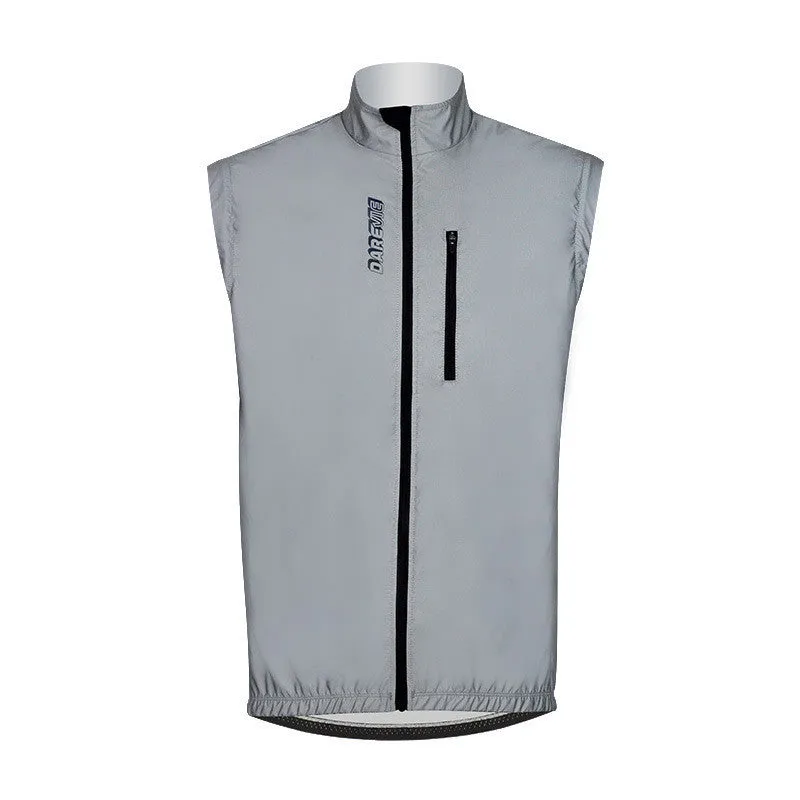 Cycling Reflective Jacket Windbreaker Vest Sleeves Detachable