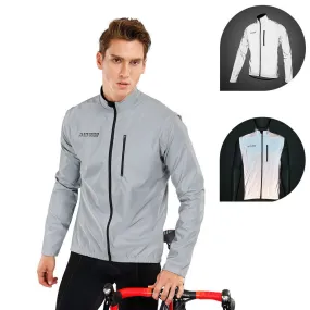 Cycling Reflective Jacket Windbreaker Vest Sleeves Detachable