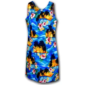 Diamond Head Sunset Blue Short Tank Dress