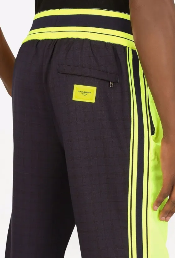 DOLCE & GABBANA - checked logo track pants