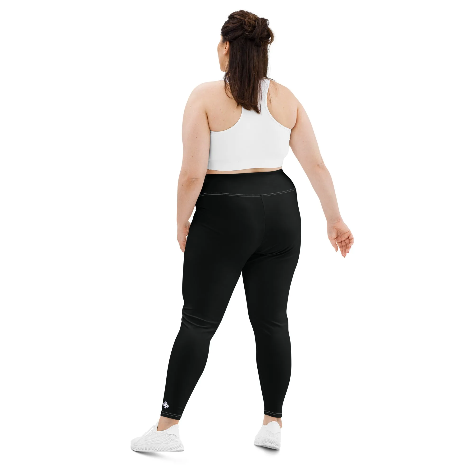 Feel the Flex: Plus Size Solid Color Yoga Pants for Her - Noir