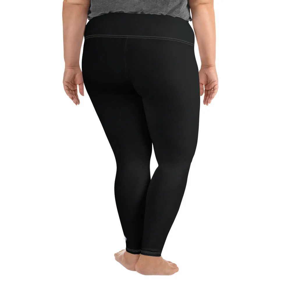 Feel the Flex: Plus Size Solid Color Yoga Pants for Her - Noir