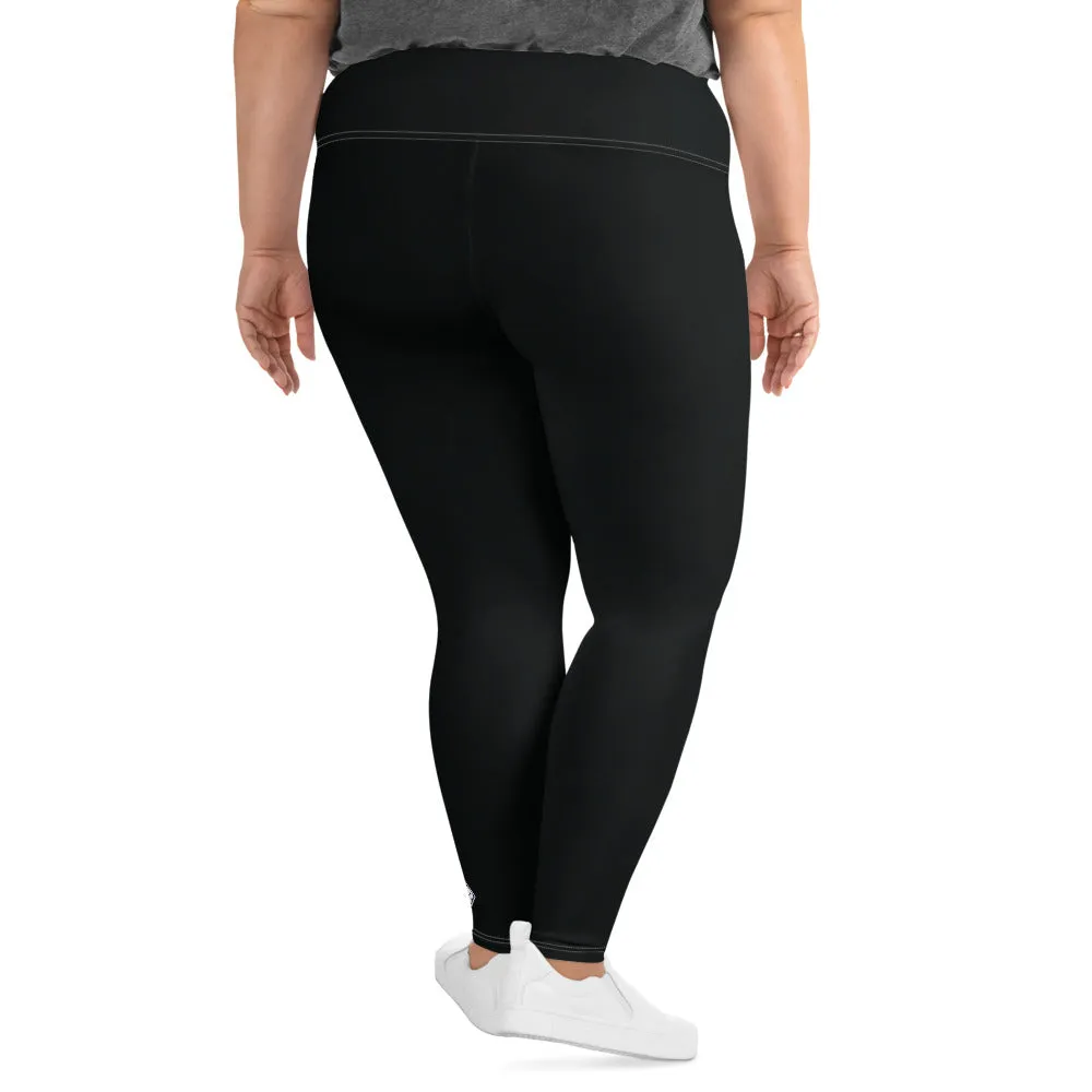 Feel the Flex: Plus Size Solid Color Yoga Pants for Her - Noir