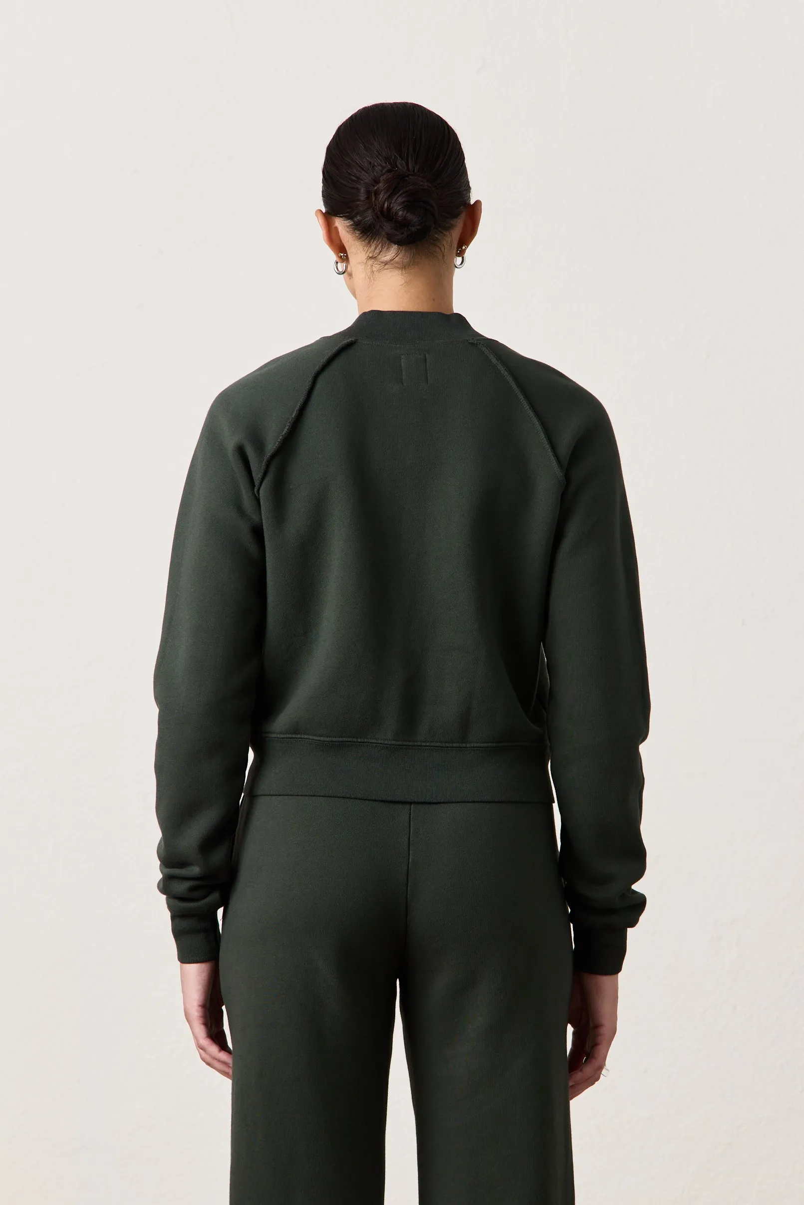 FOX ZIP FRONT BOMBER / DARK OLIVE