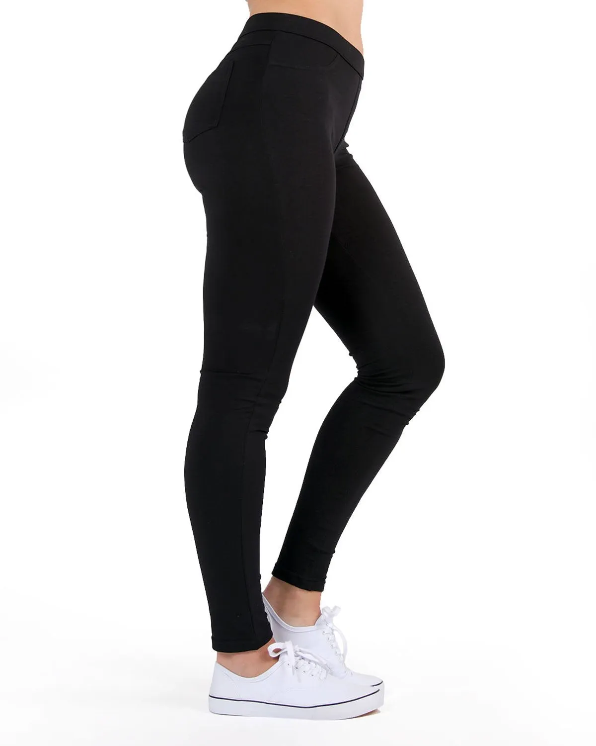 French Terry Cotton Blend Yoga Pants