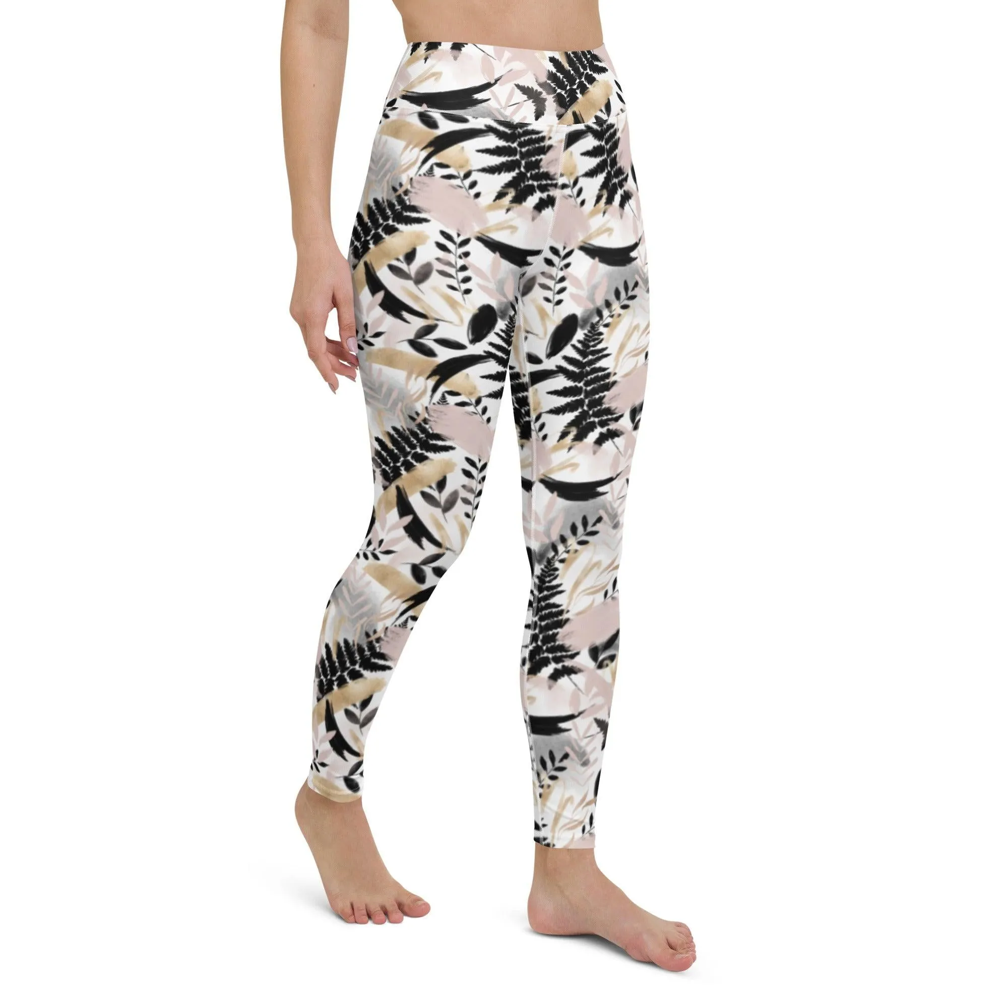 Gentle Leaves Women's High-Waisted Yoga Pants