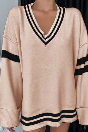 HWR1186 Varsity V-Neck Sweater