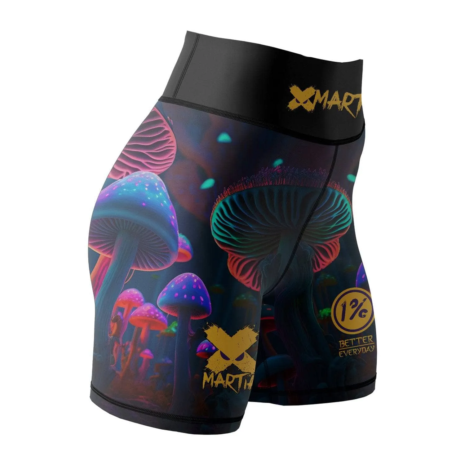 Indigo Mushroom Women's BJJ/MMA Compression Shorts