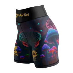 Indigo Mushroom Women's BJJ/MMA Compression Shorts