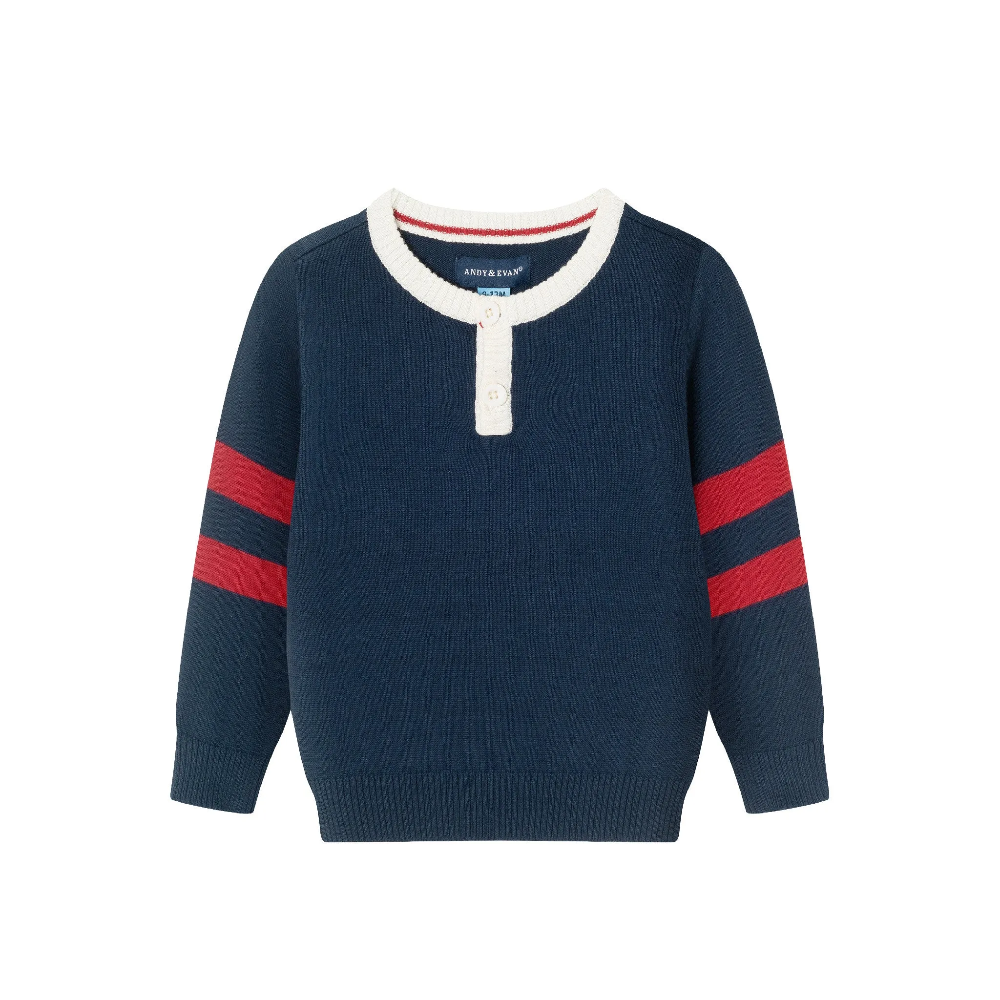 Infant Knit Henley Sweater & Pants Set | Navy