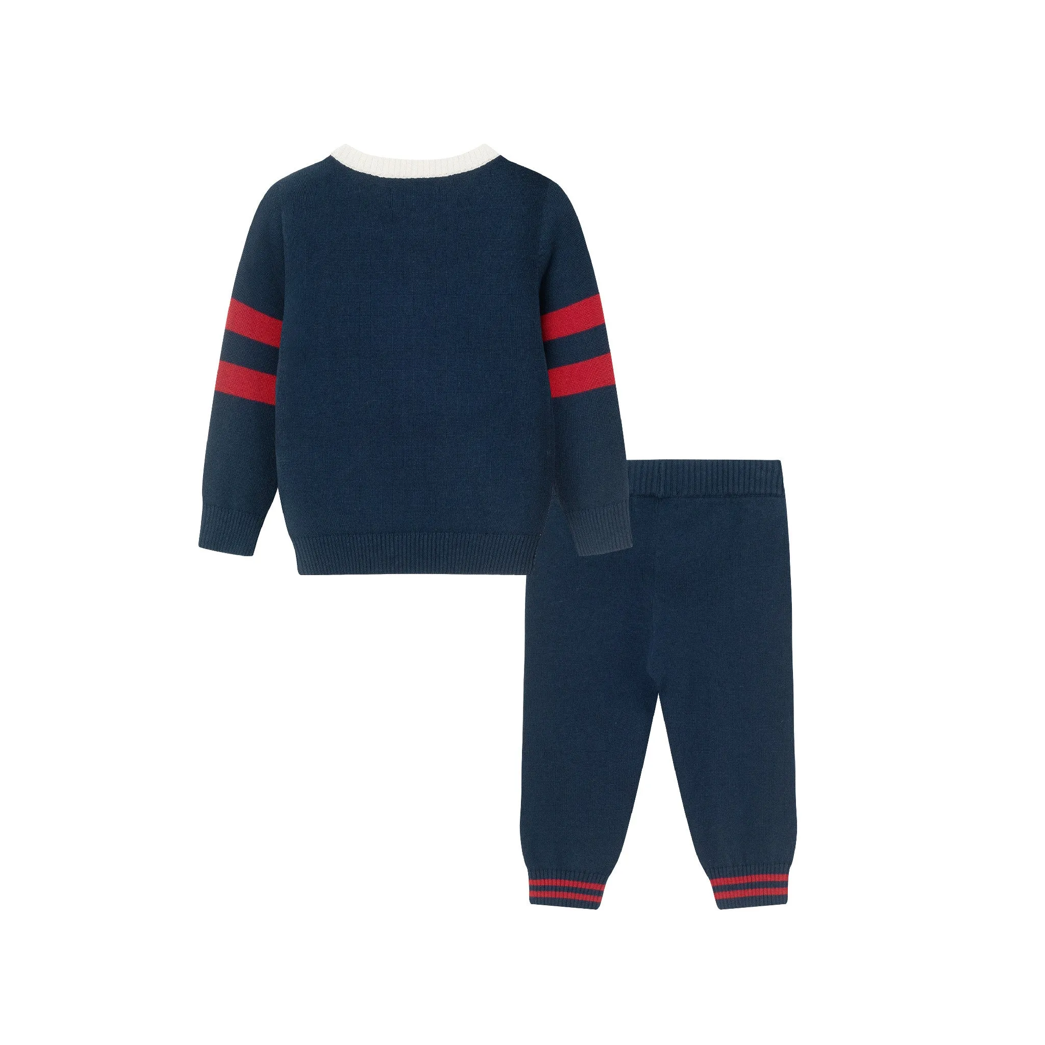 Infant Knit Henley Sweater & Pants Set | Navy