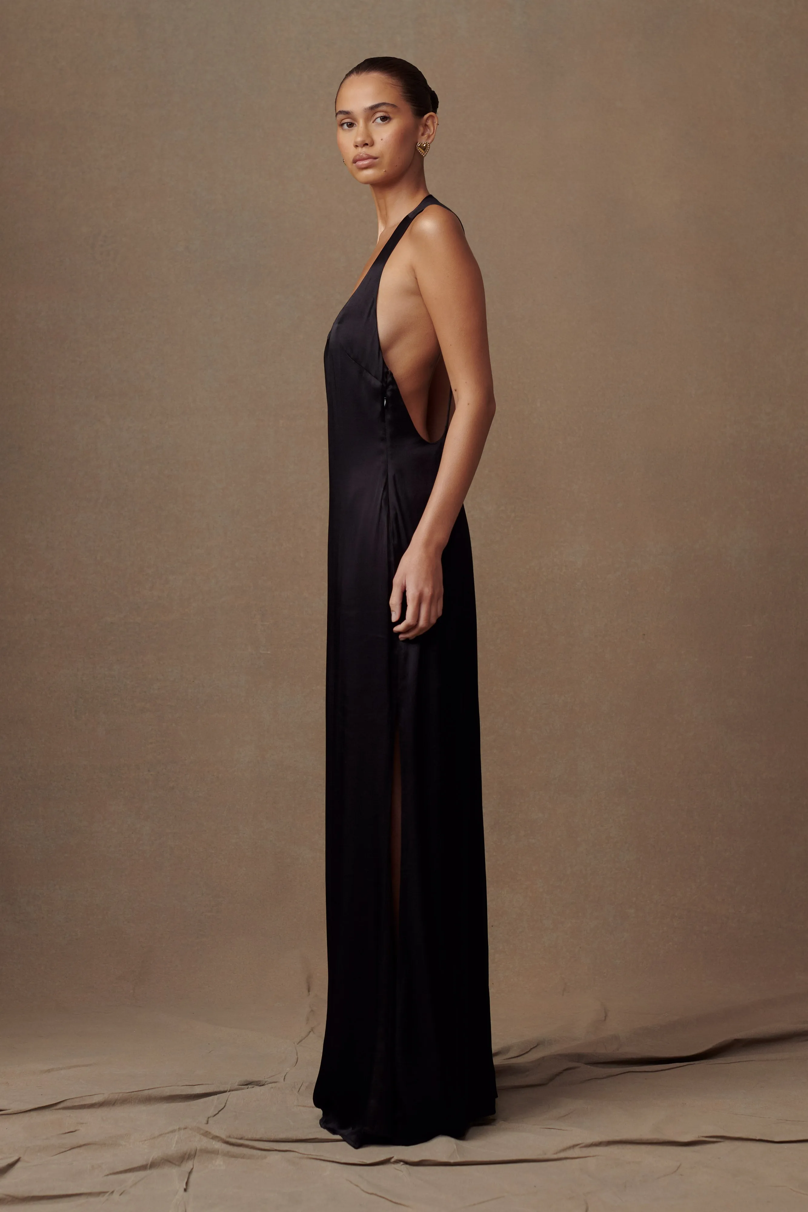 Jacquelyn Racerback Maxi Dress - Black