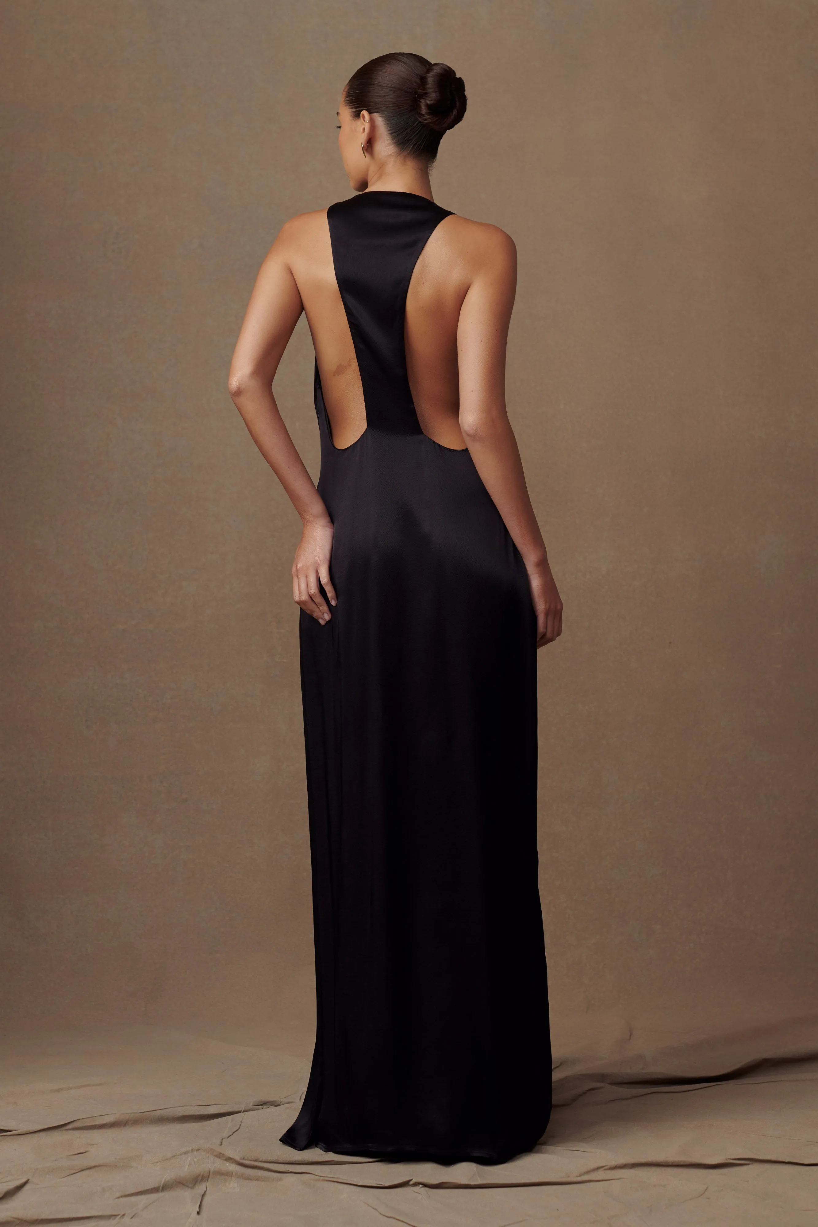 Jacquelyn Racerback Maxi Dress - Black