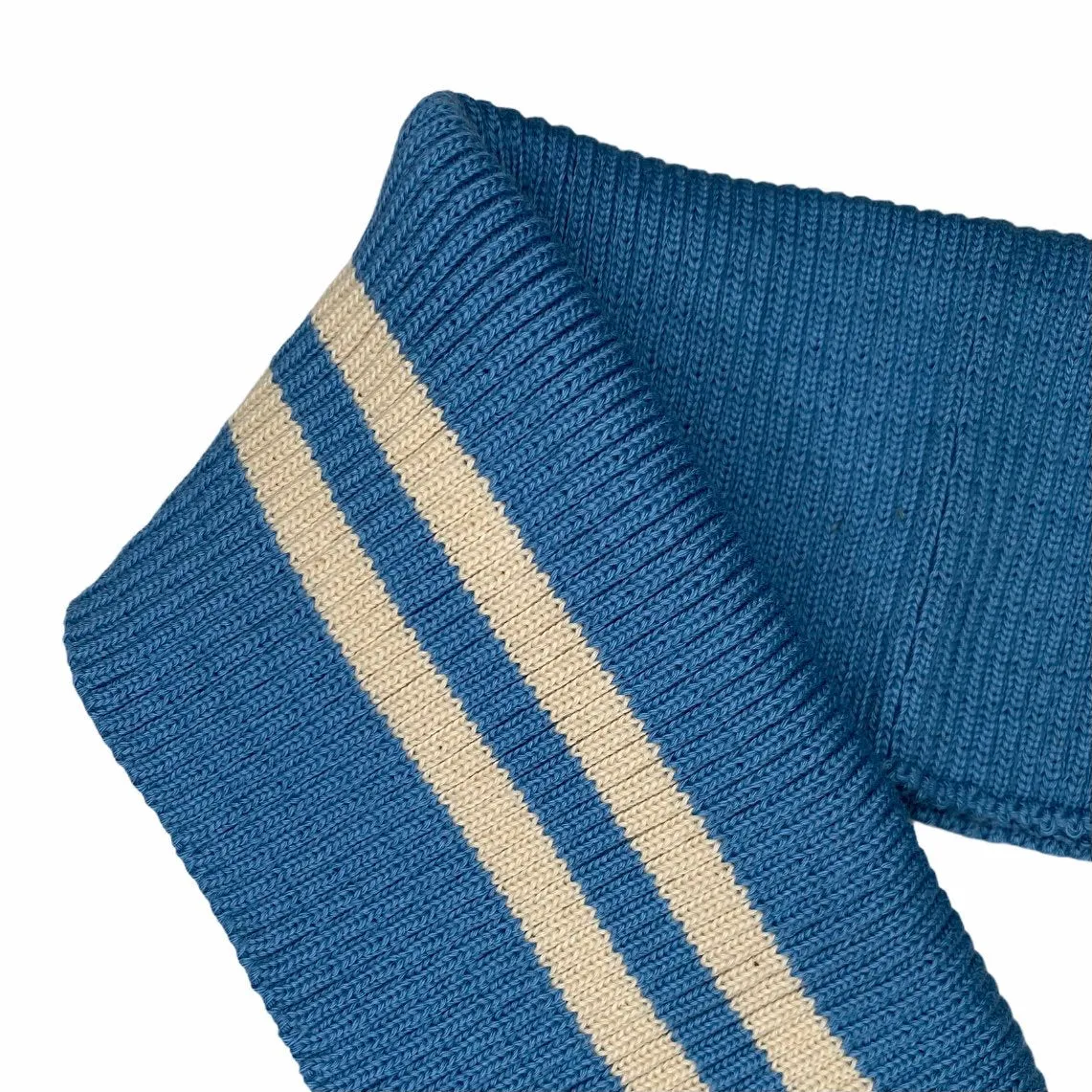 Knit Rib Cuff/Waistband - Lt. Blue/Off White