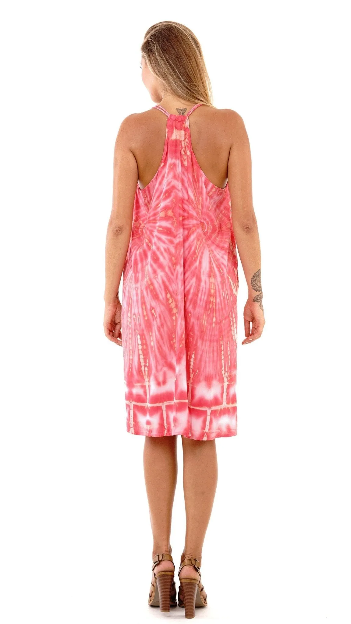 Lilith Tie Dye Batik Short Summer Dress