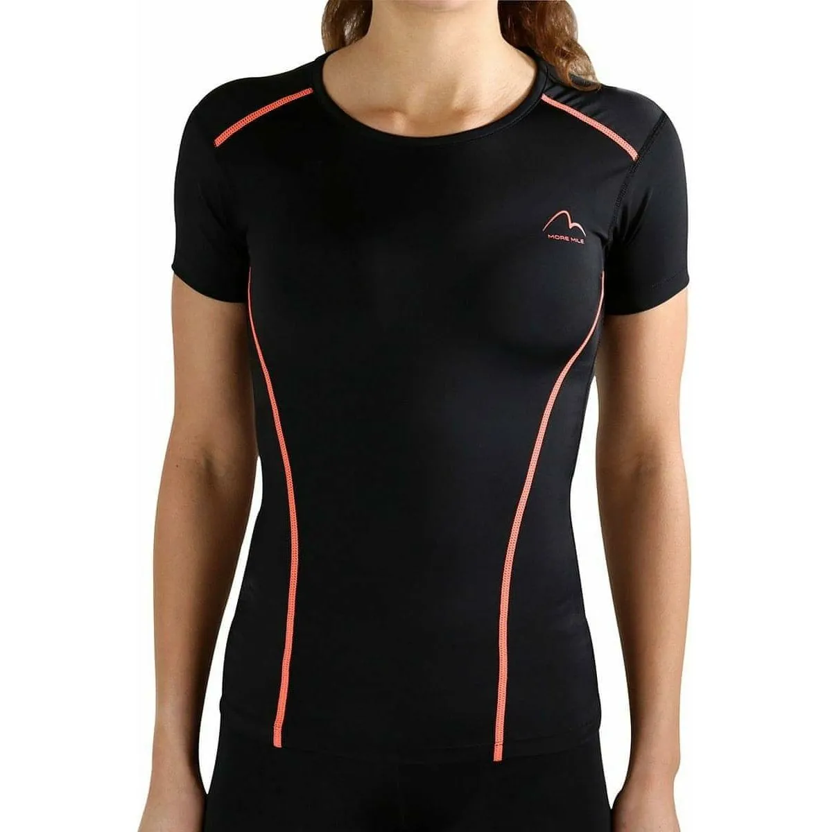 More Mile Compression Short Sleeve Womens Top - Black