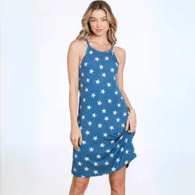 Patriotic Stars Racerback Tank Dress Made in USA