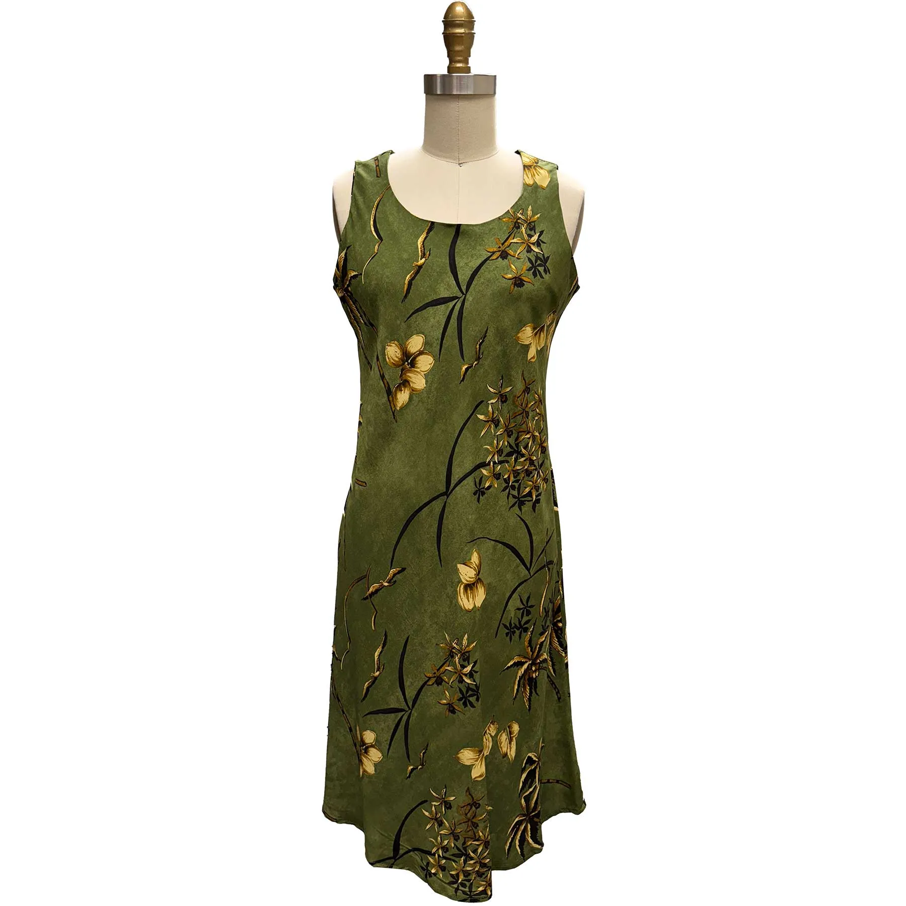 Retro Oasis Moss Tank Dress