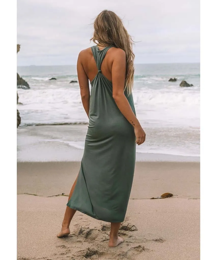 Rider Knot Racerback Maxi Dress