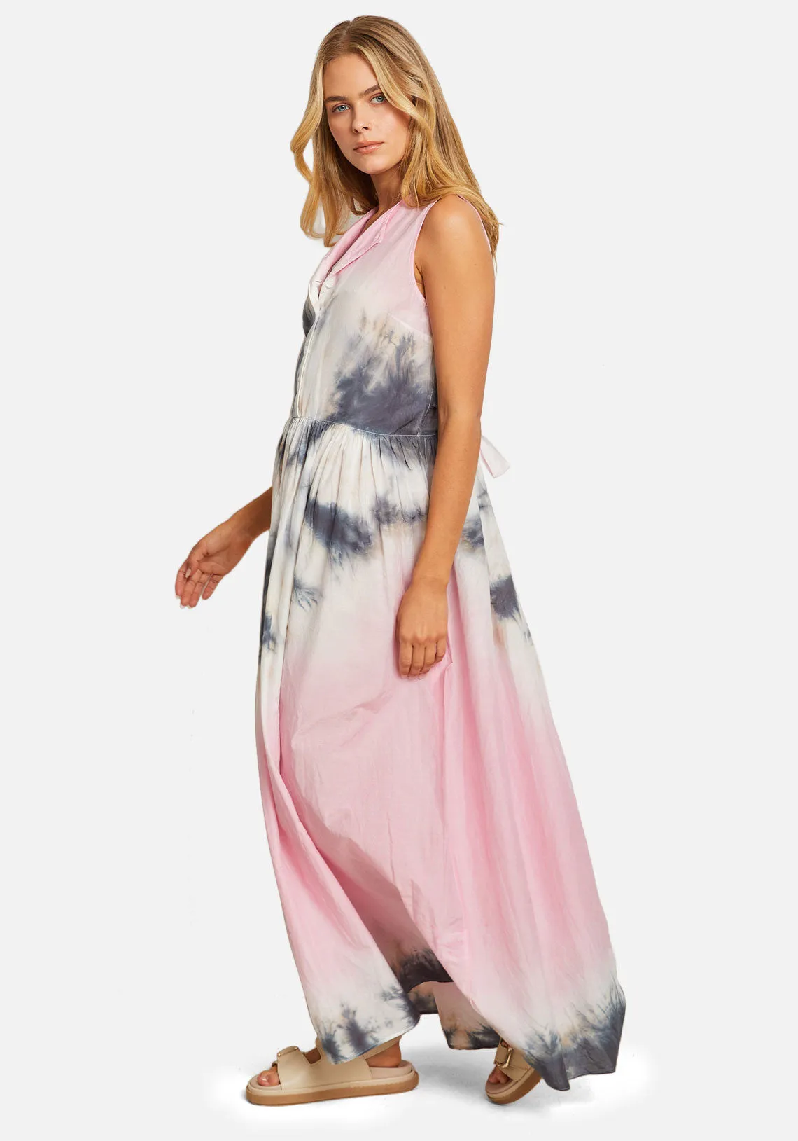 SILK COTTON TANK MAXI DRESS GLOSS