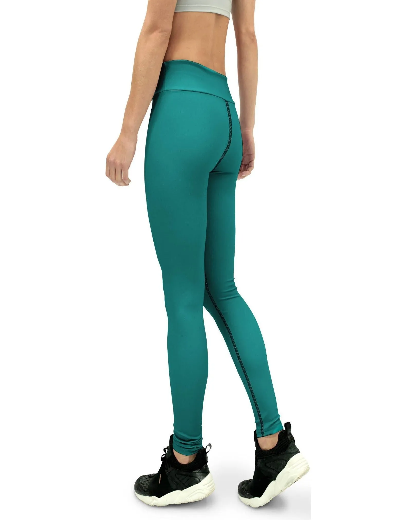 Solid Teal Yoga Pants