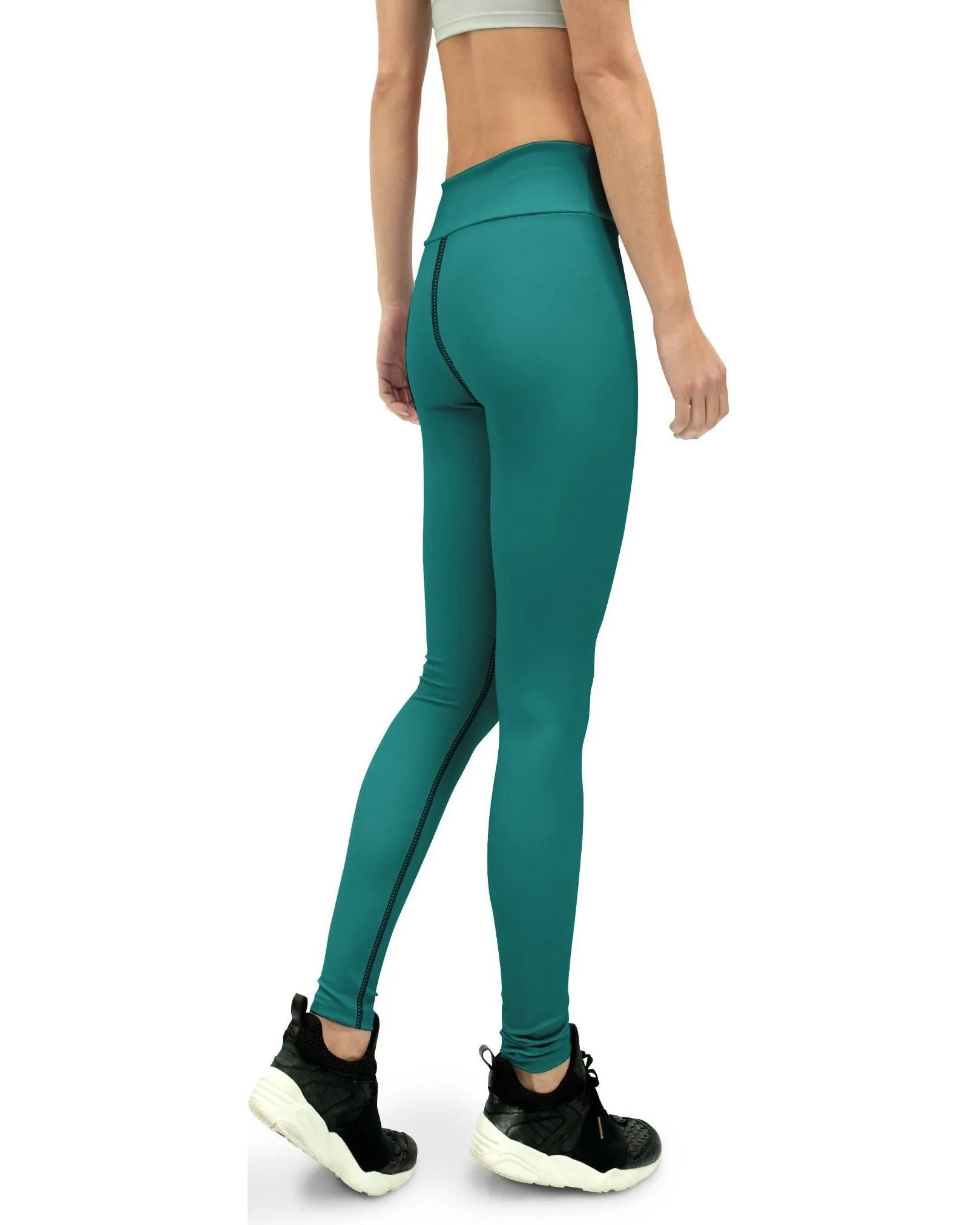 Solid Teal Yoga Pants