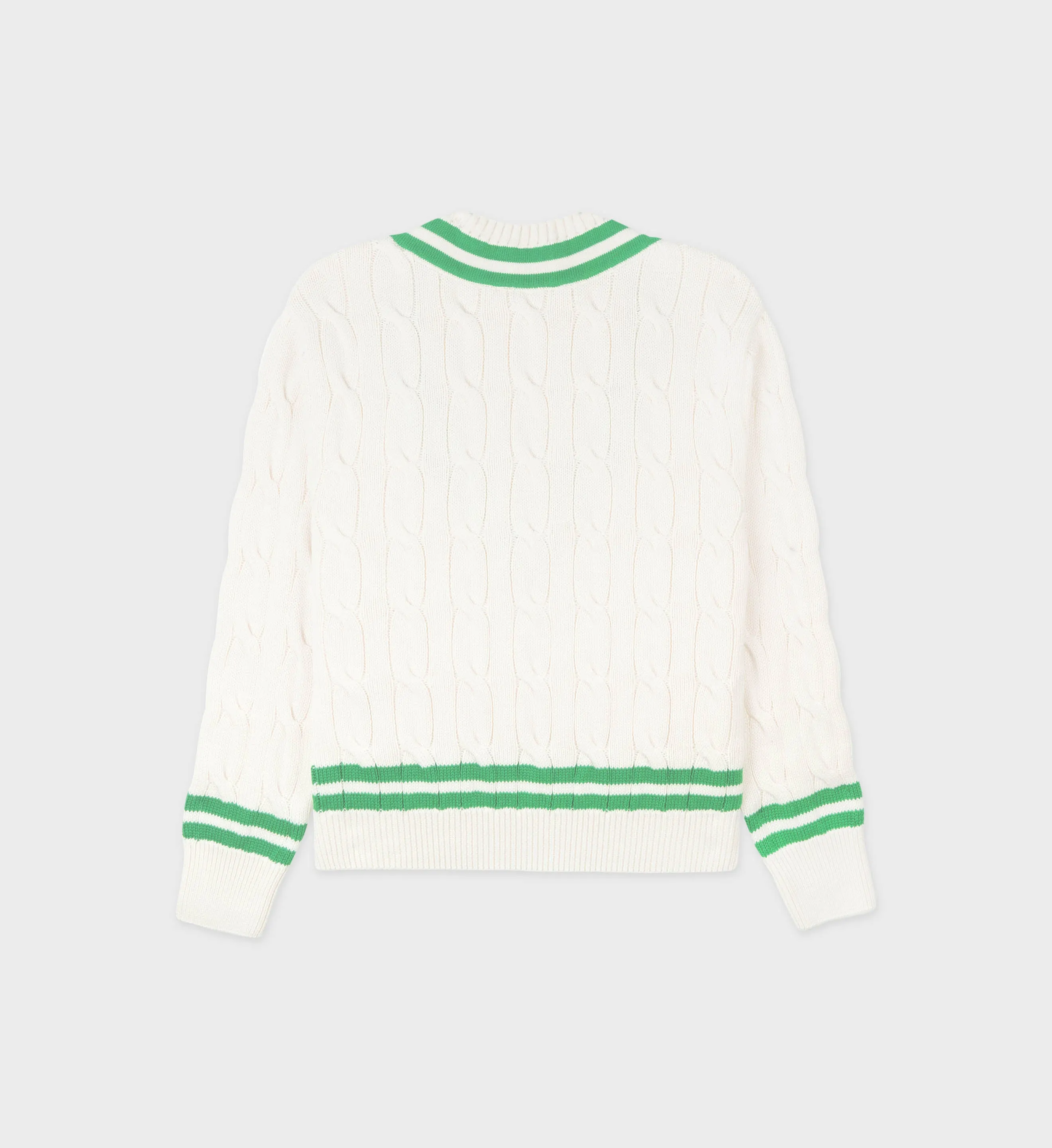 SRC Cableknit Sweater - Cream/Clean Mint