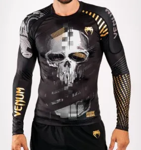 VENUM-04031-001 SKULL MMA Muay Thai Boxing Rashguard Compression T-shirt - LONG SLEEVES XS-XXL Black