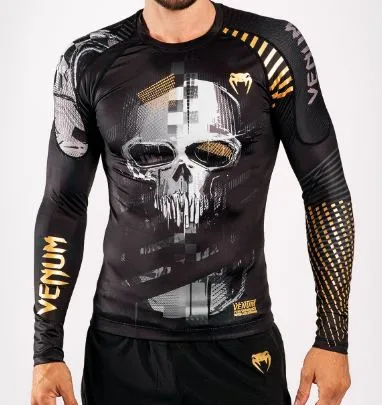 VENUM-04031-001 SKULL MMA Muay Thai Boxing Rashguard Compression T-shirt - LONG SLEEVES XS-XXL Black