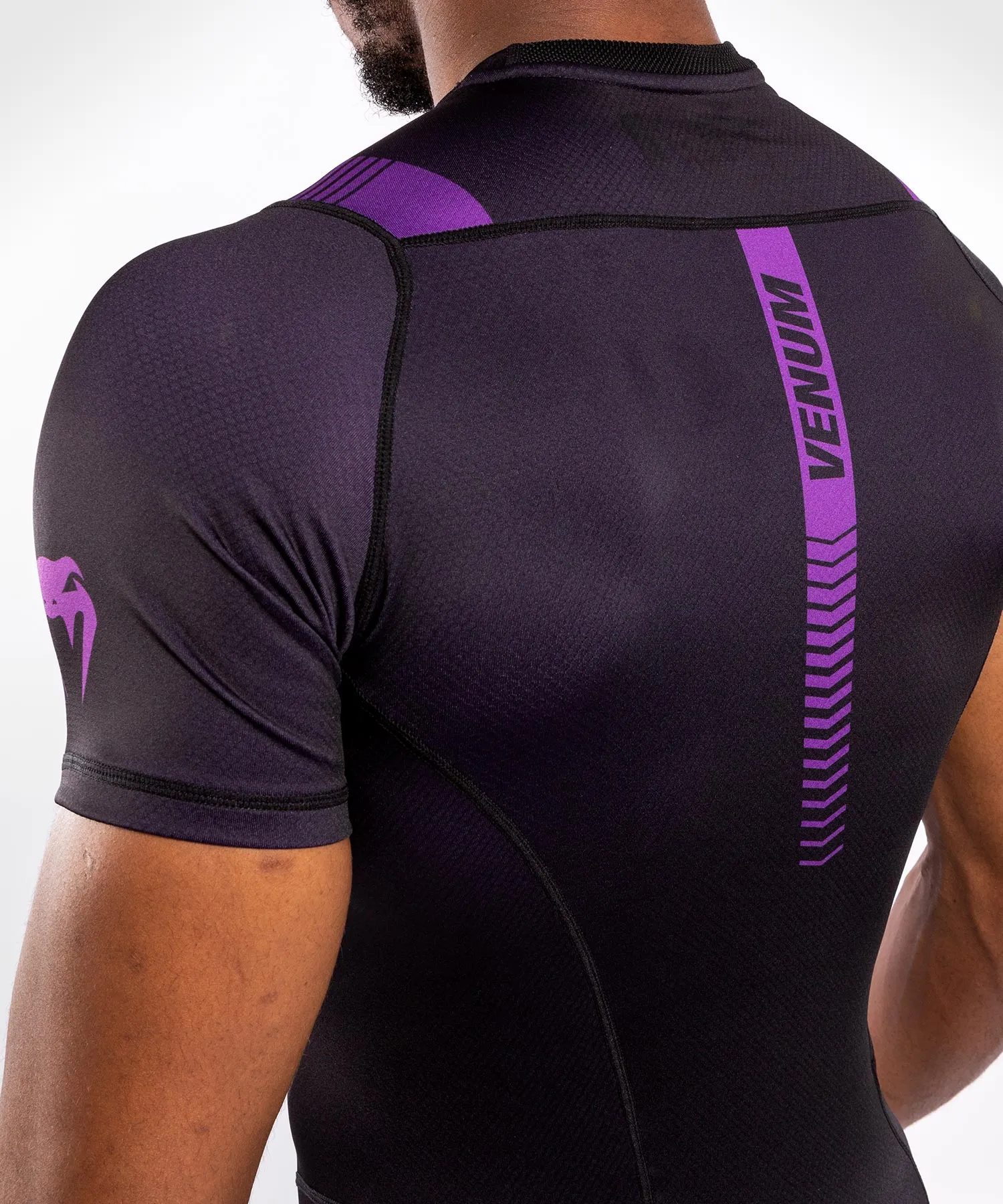 Venum NoGi 3.0 Rashguard - Short Sleeves - Black/Purple