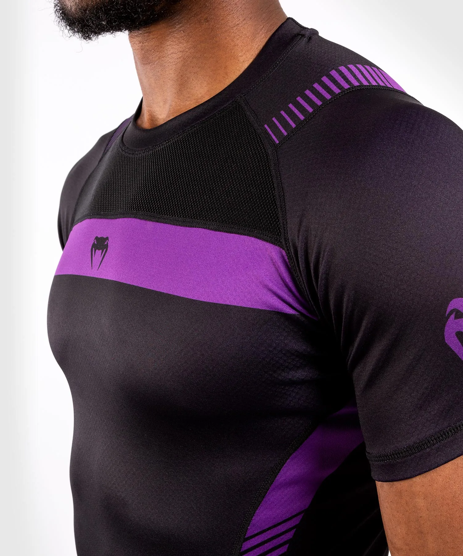 Venum NoGi 3.0 Rashguard - Short Sleeves - Black/Purple