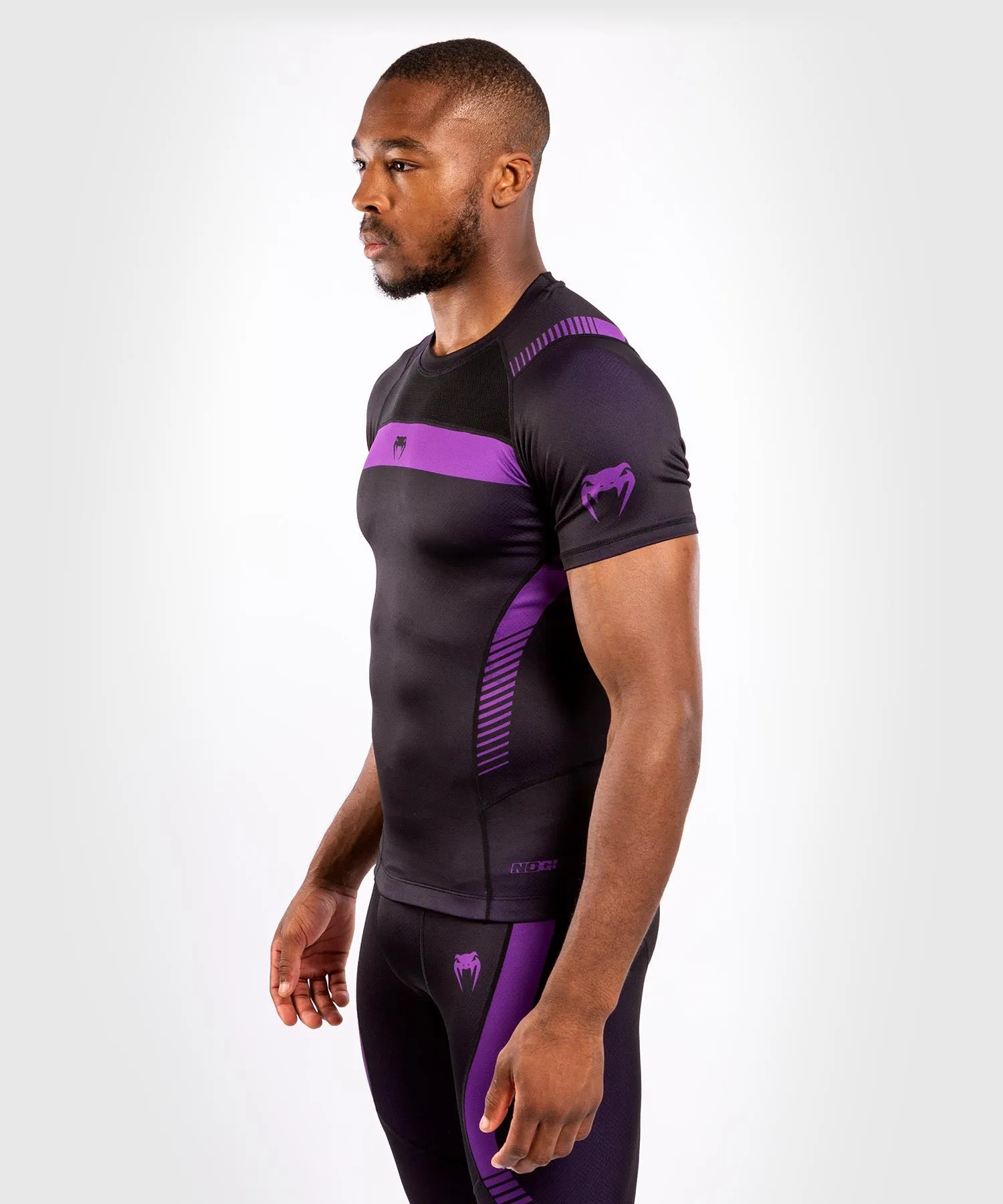 Venum NoGi 3.0 Rashguard - Short Sleeves - Black/Purple