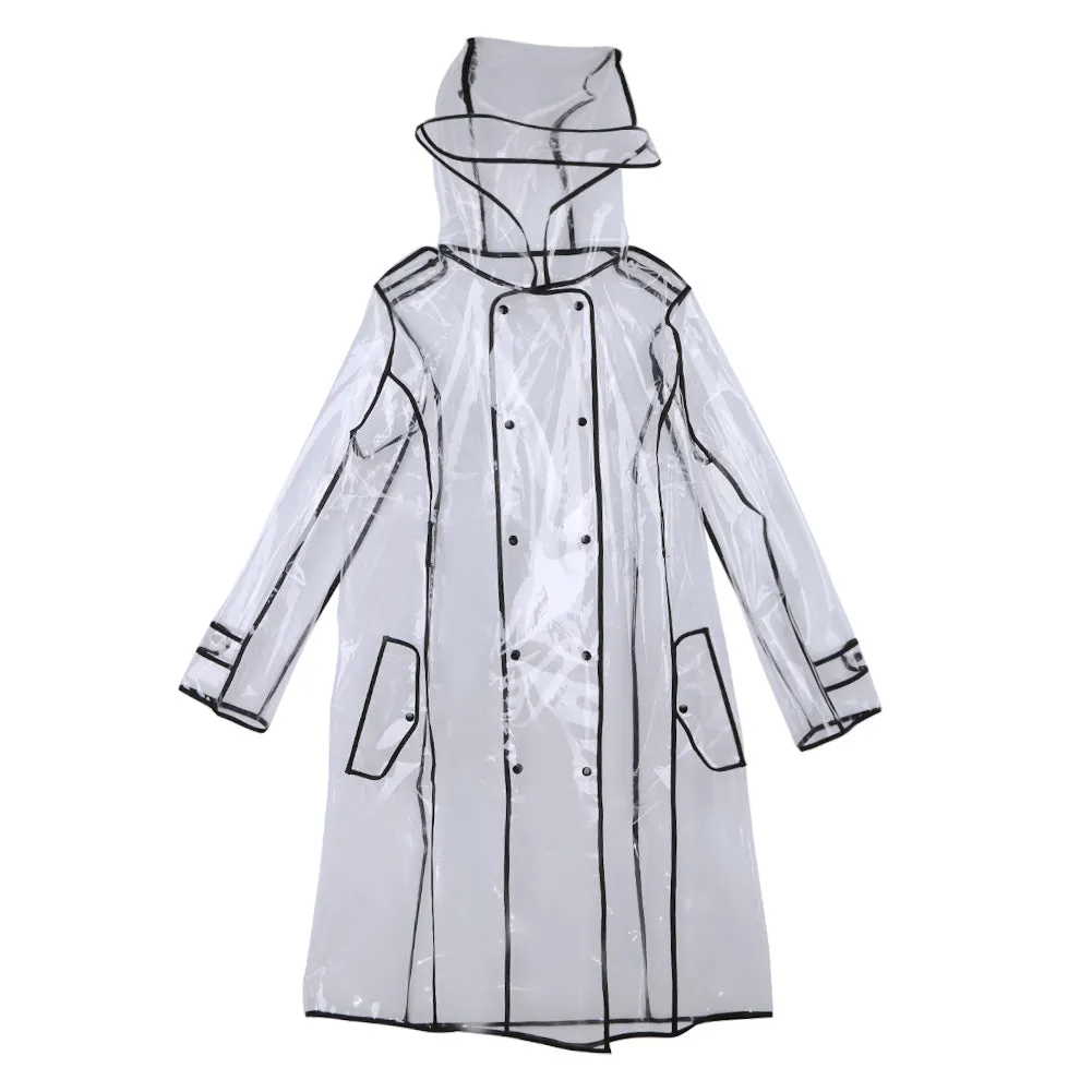 Women's Hooded Loose Knee-Length Windbreaker