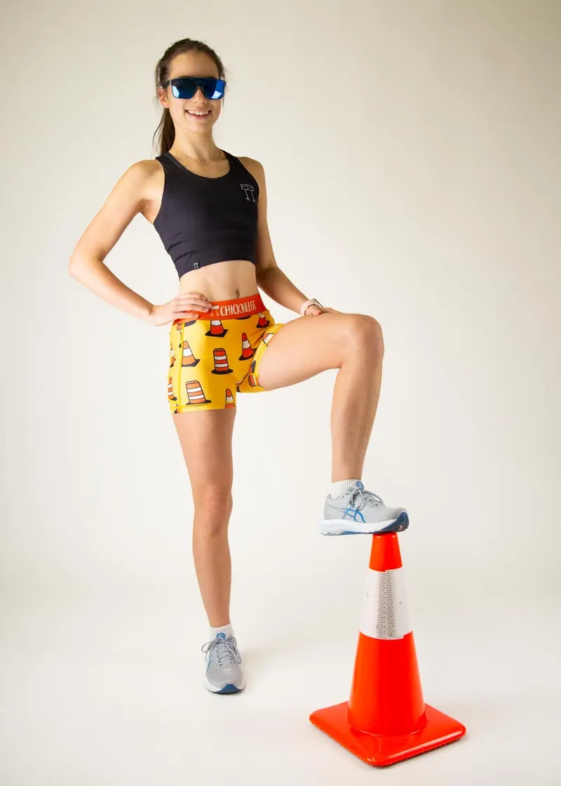 Women's Traffic Cones 3" Compression Shorts